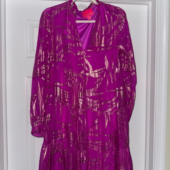 Lilly Pulitzer Long Sleeve Sarita Silk Dress! - Picture 1 of 2